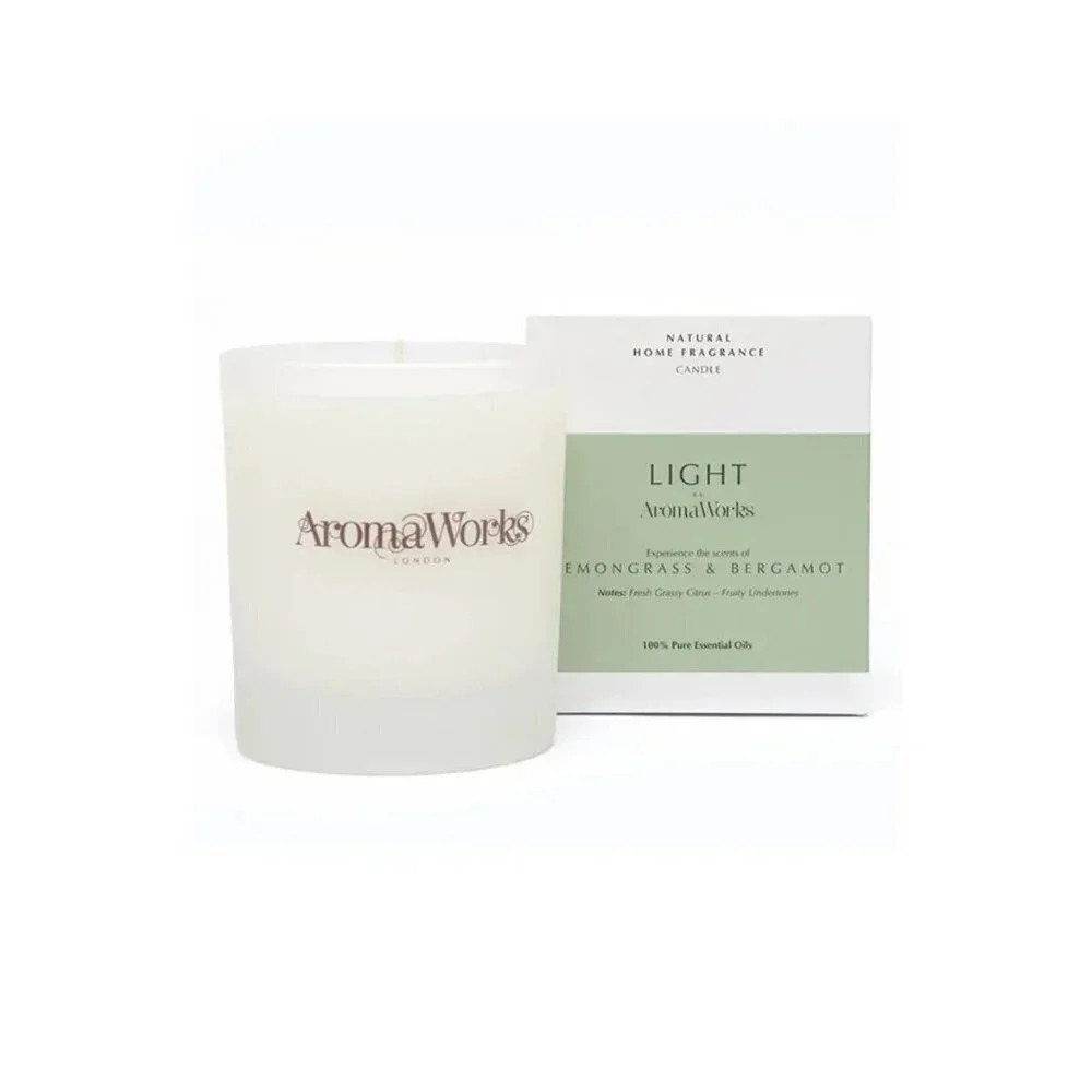 AromaWorks Lemongrass & Bergamot Natural Fragrance 7.75 oz Essential Oil Candle‎